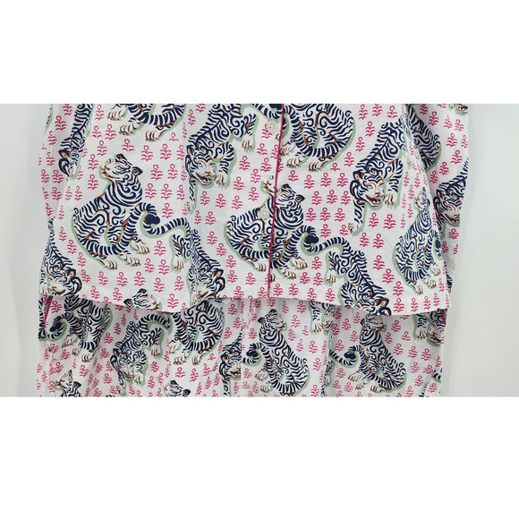 New NWT Anthropologie Print fresh Tiger Queen Pajama Short Set Women’s 2X - Picture 7 of 14